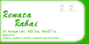 renata rabai business card